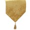 Threadmade Home Poinsettia Elegance Jacquard Holiday Table Runner, Gold - 13"W x 70"L